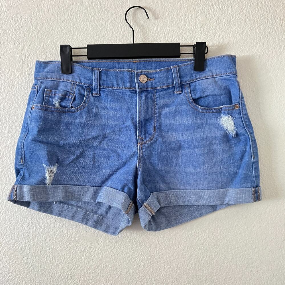 Old Navy Womens‎ Boyfriend Cuffed Jeans Sz 8 Classic Hemmed Retro Everyday Den